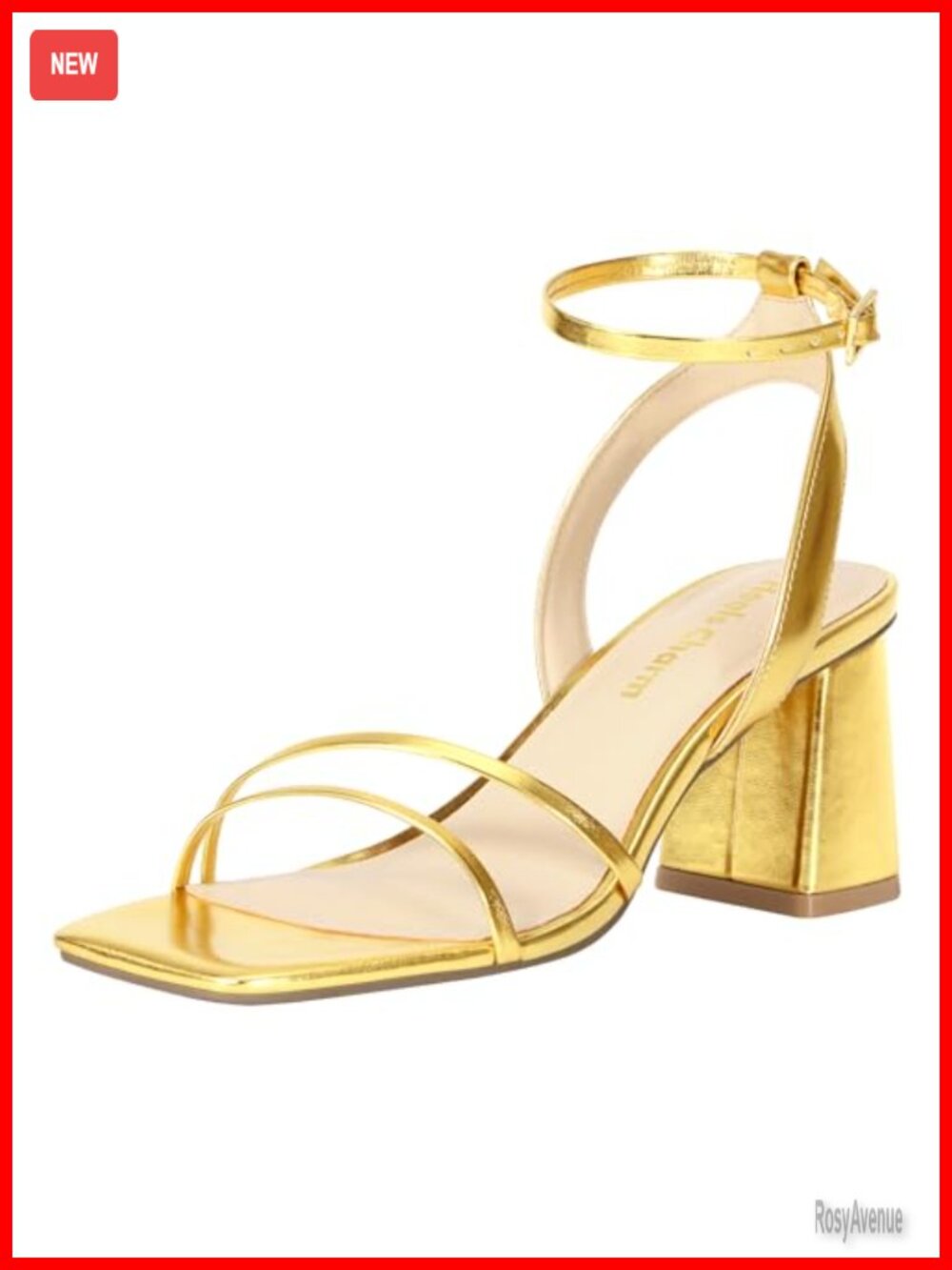 Chunky Block Heeled Sandals 2.95 Inch Open Toe Ankle Strap Dress Party Shoes